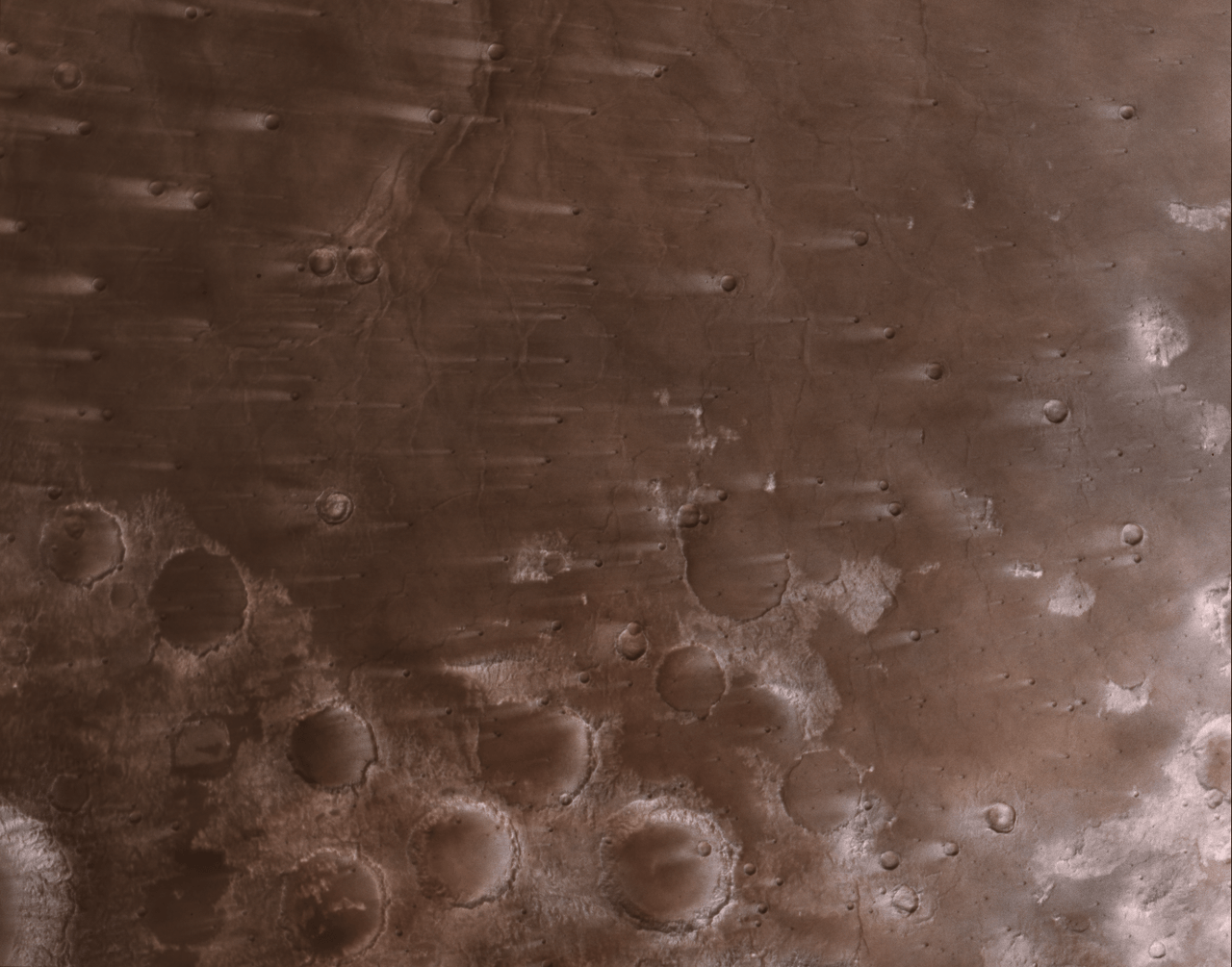 Mars wind streaks