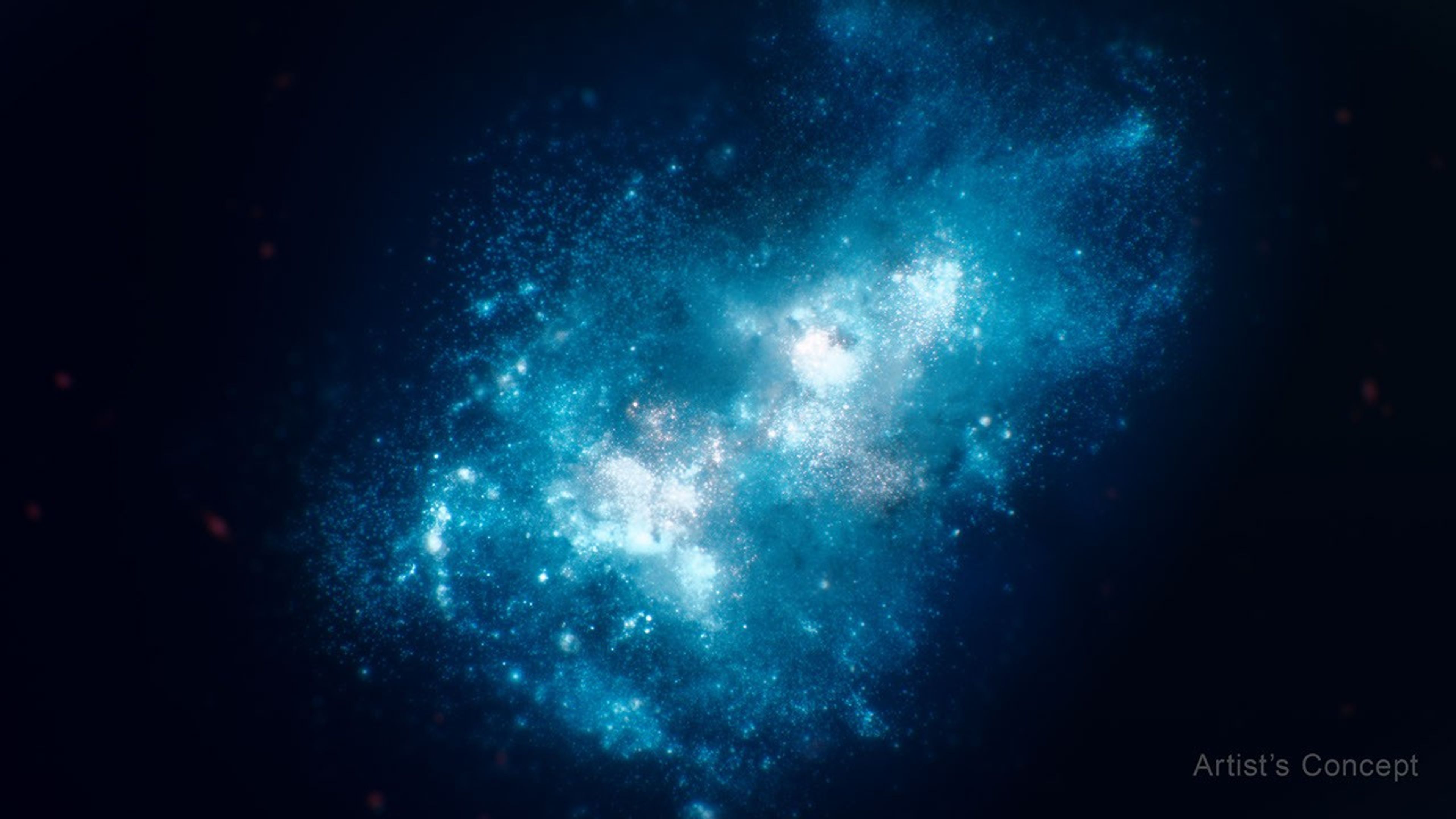 Illustration of early galaxy MXDFz4.4