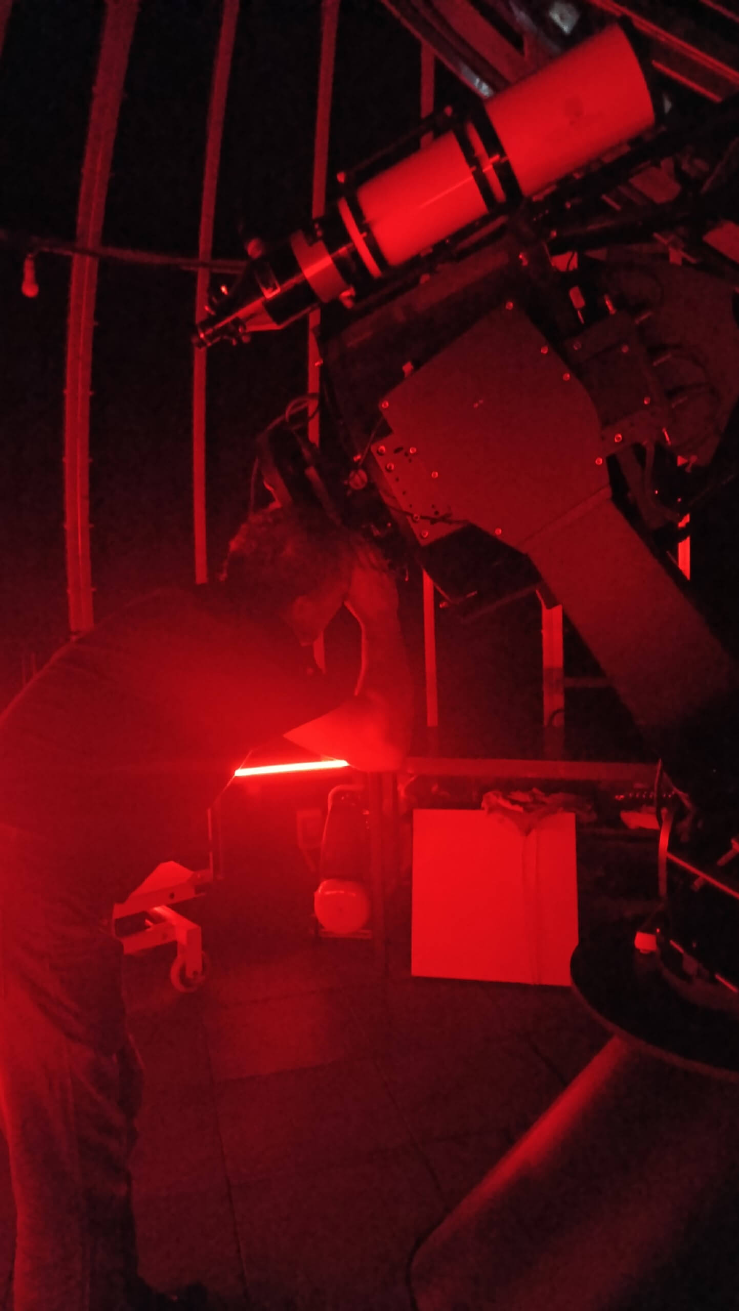 Nikitin in the observatory red light